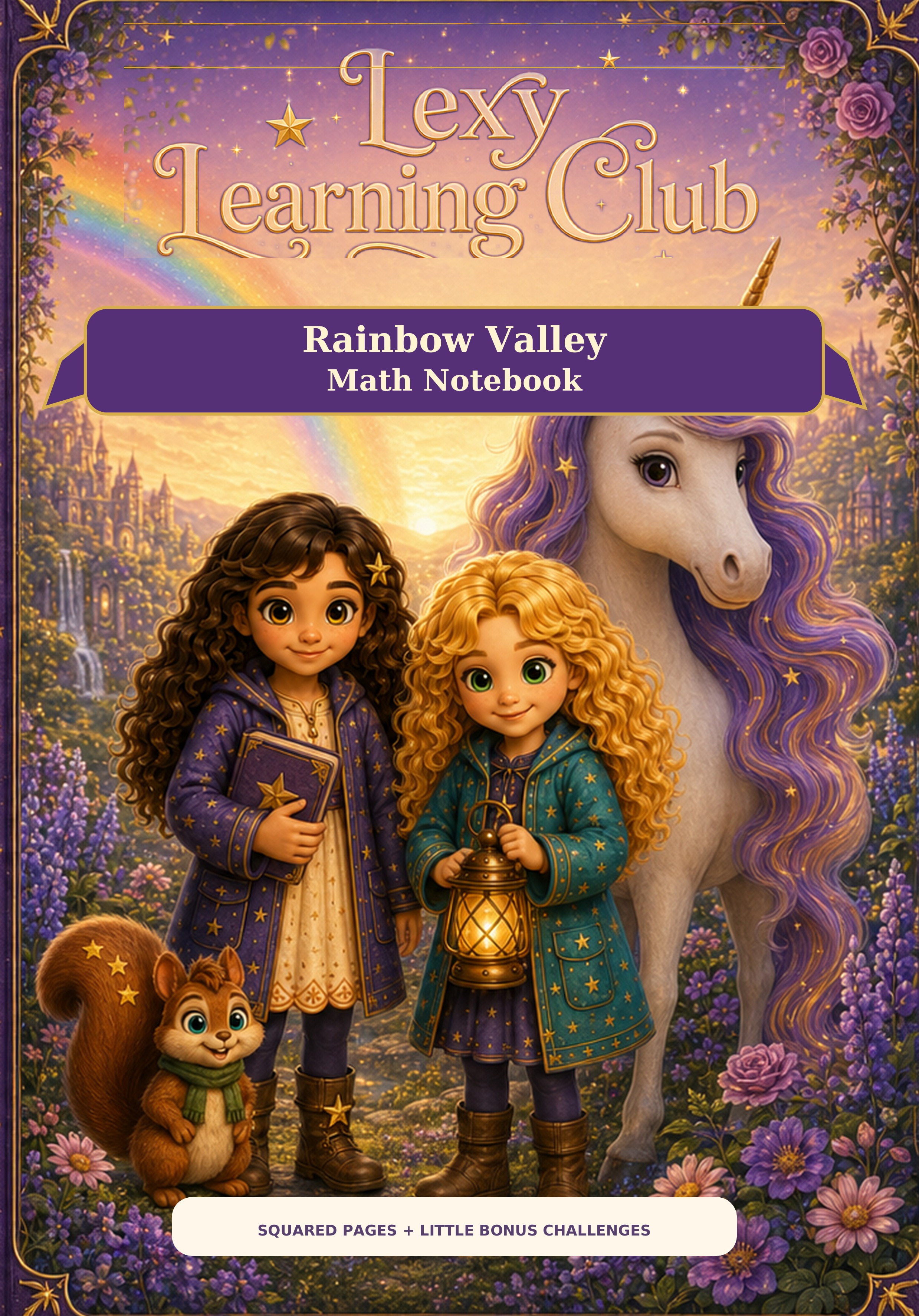 Rainbow Valley Math Notebook: A Squared Notebook with Little Bonus Challenges — C.A. Brauman